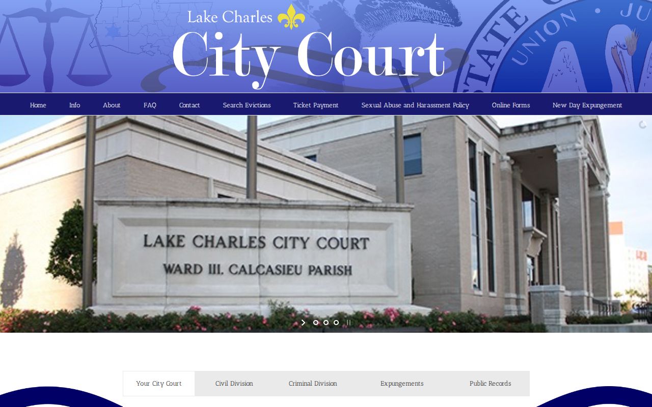 Calcasieu Parish criminal records at Lake Charles City Court
