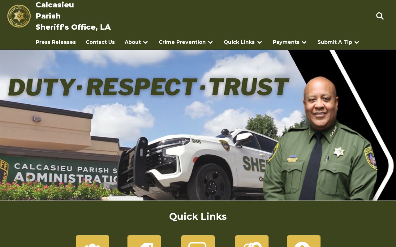 Calcasieu Parish criminal records at the sheriff's office